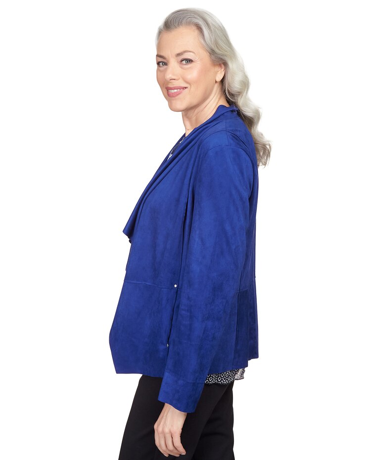 Alfred Dunner® Downtown Vibe Suede Cascade Jacket image number 4