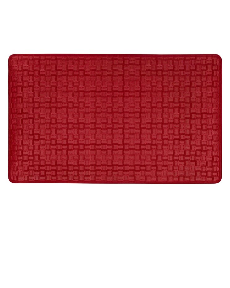 Woven-Embossed Faux Leather Anti Fatigue Mat image number 1