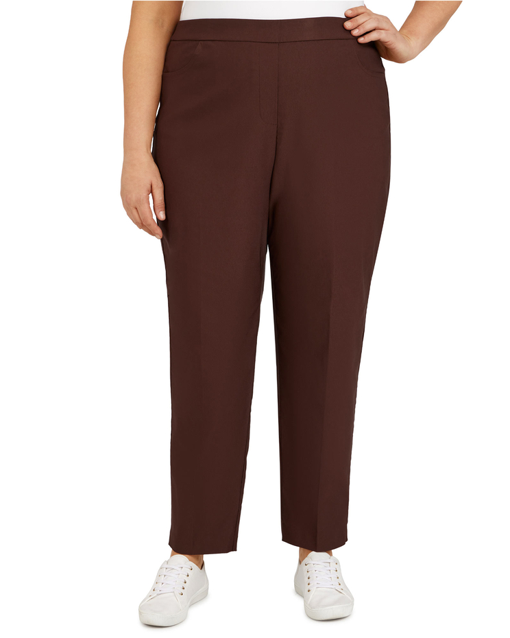 Alfred Dunner Classic Pull-On Proportioned Straight Leg Pants image number 1