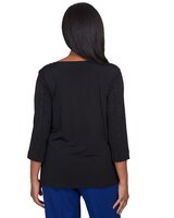 Alfred Dunner® Downtown Vibe Shimmery Cowl Neck Top thumbnail number 2