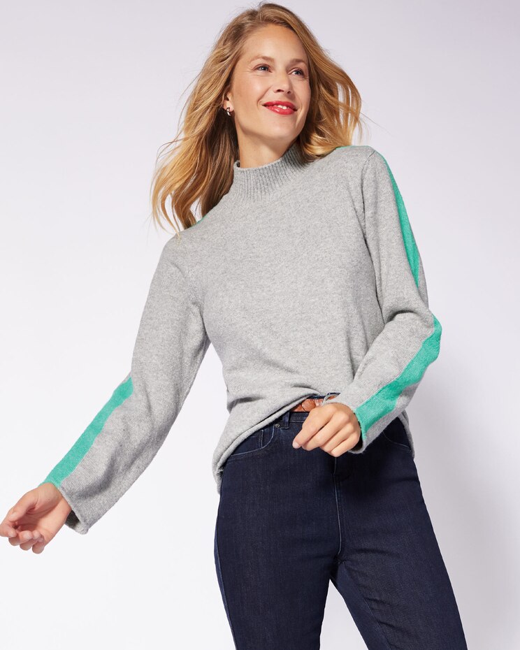 Contrast Stripe Sweater image number 1