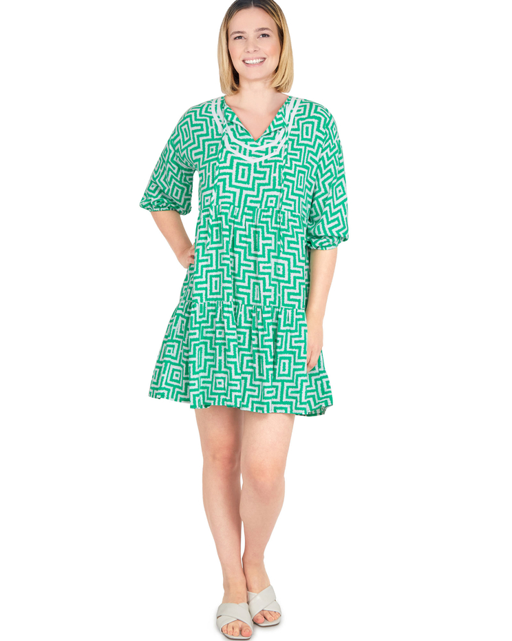 Ruby Rd® Isle Verde Trellis Print Dress image number 1