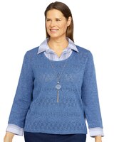 Alfred Dunner® Shenandoah  Valley  Pointelle Sweater thumbnail number 1