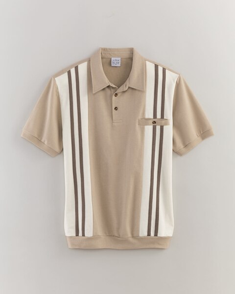 John Blair® Colorblock Banded Bottom Polo