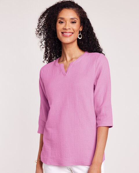Gauze Pullover Top