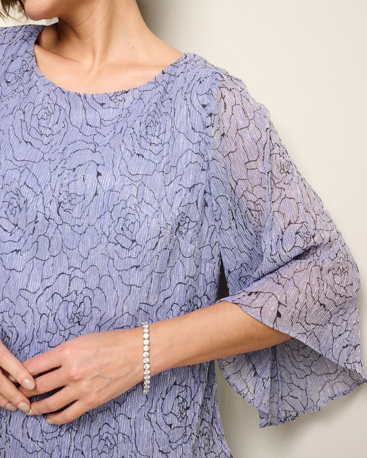 Alex Evenings Printed Tunic With Pointed Double Tiers image number 2