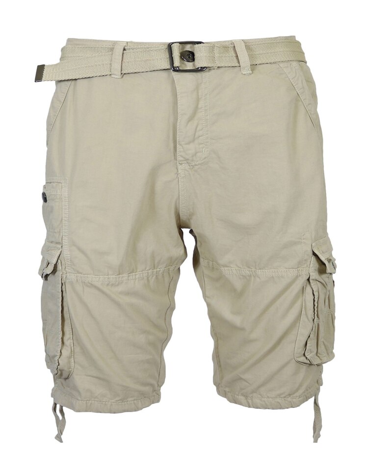 Men's Vintage Cotton Cargo Belted Shorts image number 1