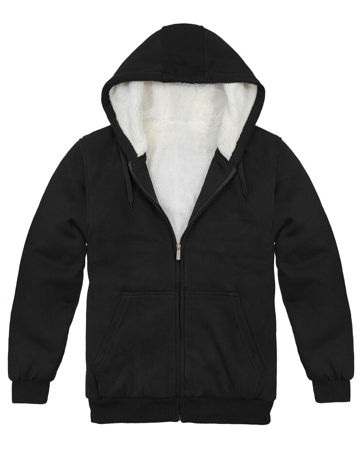 Victory Men's Fleece Zip Up Hoodie with Soft Berber Lining image number 1