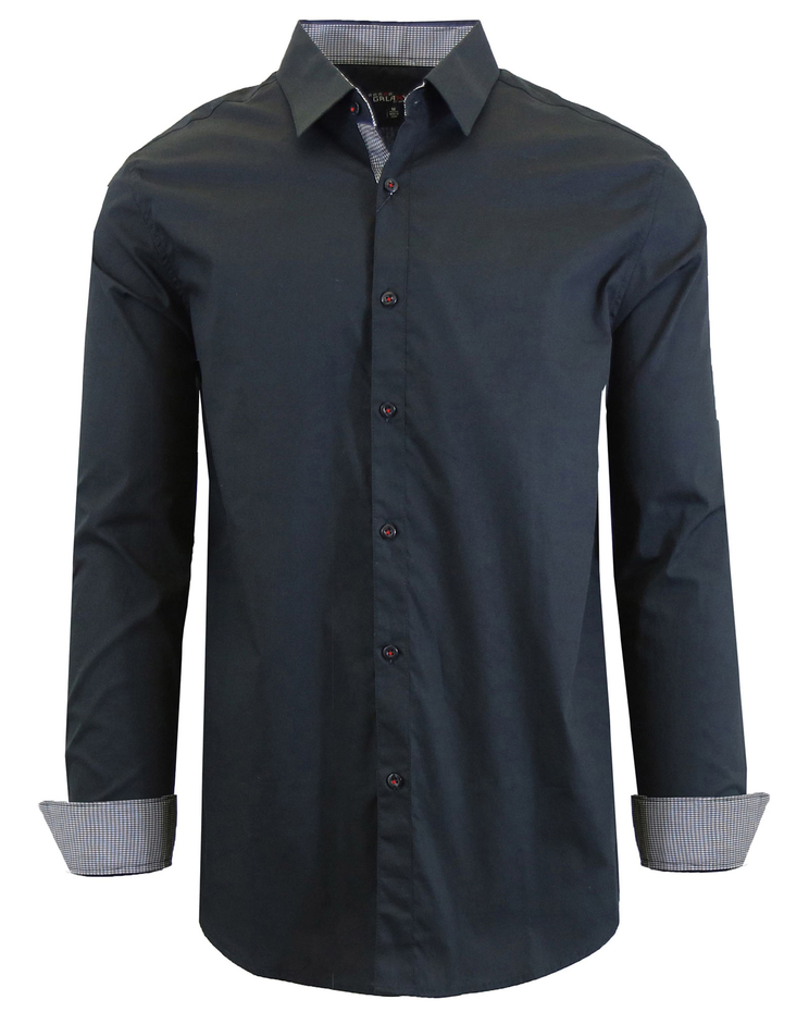 Wrinkle Resistant Slim-Fit Long Sleeve Dress Shirt image number 1