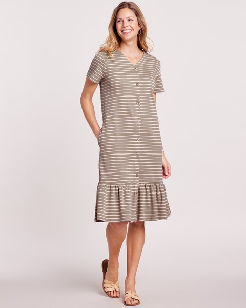 Essential Knit Flounce Hem Dress