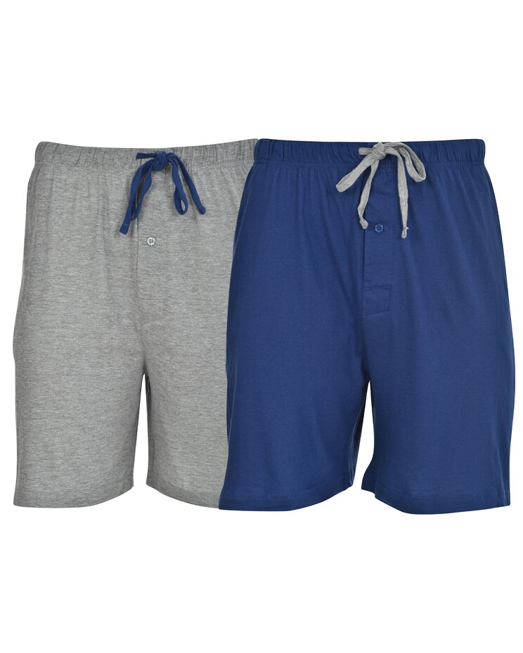 Hanes 2-Pack Knit Sleep Shorts image number 1