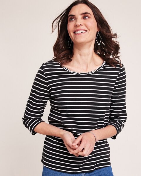 Braid Trim Knit Top