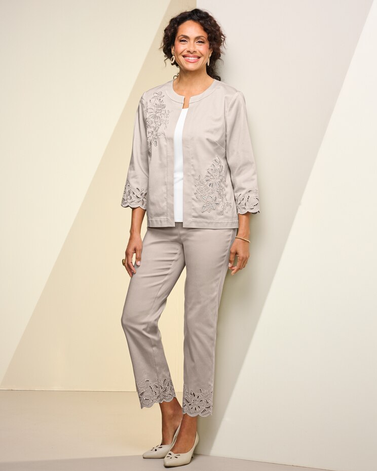 Cut Out Floral Jacket by Alfred Dunner image number 3