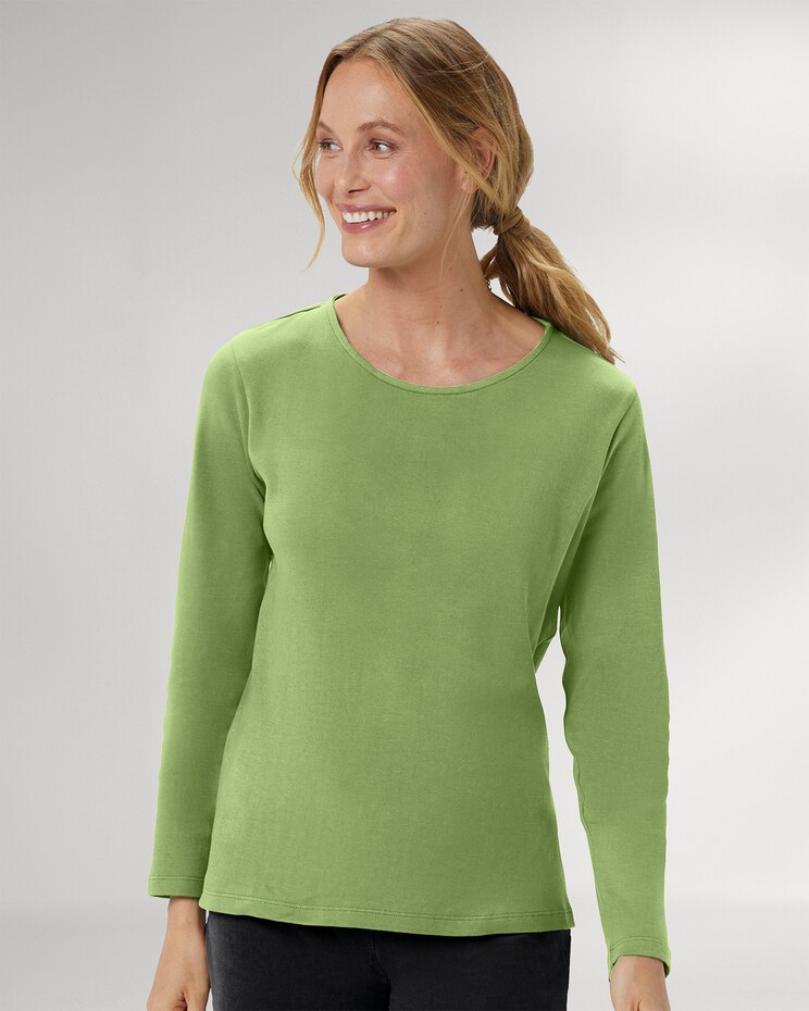 Essential Cotton Solid Jewelneck Tee image number 1