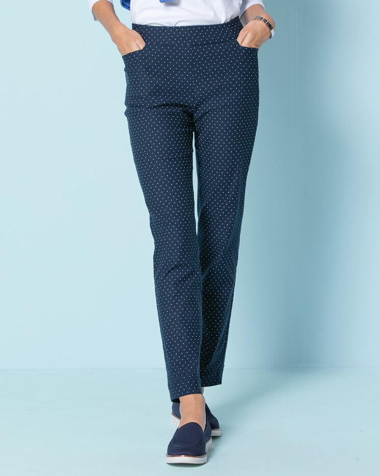 SlimSation® Dot 4-Pocket Ankle Pants image number 1