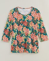 Essential Knit Three-Quarter Sleeve Tee thumbnail number 1