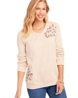 Embellished V-Neck Sweatshirt thumbnail number 2