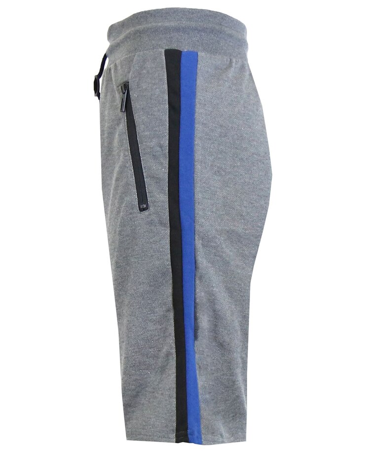 Men's Slim Fit French Terry Jogger Shorts (side trim) image number 3