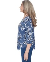 Alfred Dunner® Classics Elegant Flower Top with Necklace thumbnail number 4