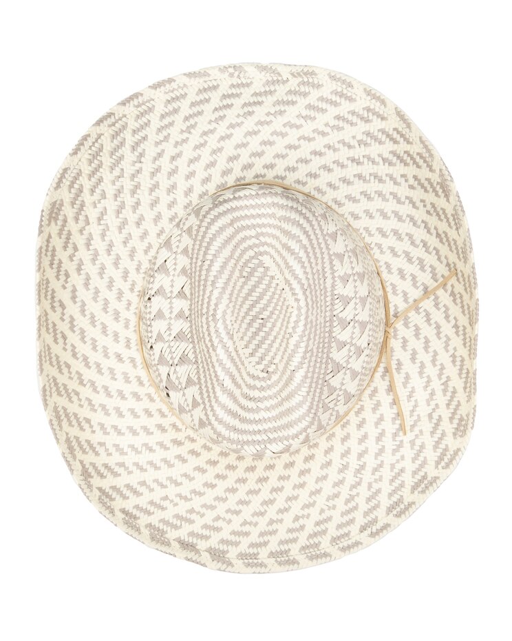 Back West- Woven Distressed Cowboy With Faux Suede Band Hat image number 2