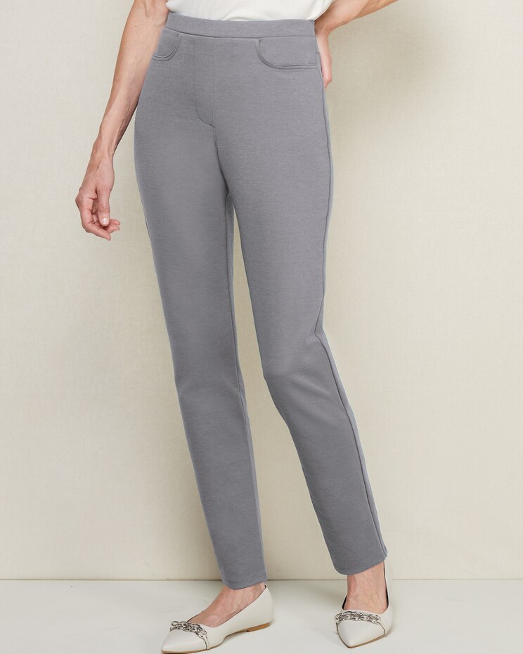 Everyday Slim-Leg Ponte Knit Pull-on Pants image number 1