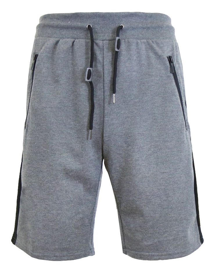 Men's Slim Fit French Terry Jogger Shorts (side trim) image number 1