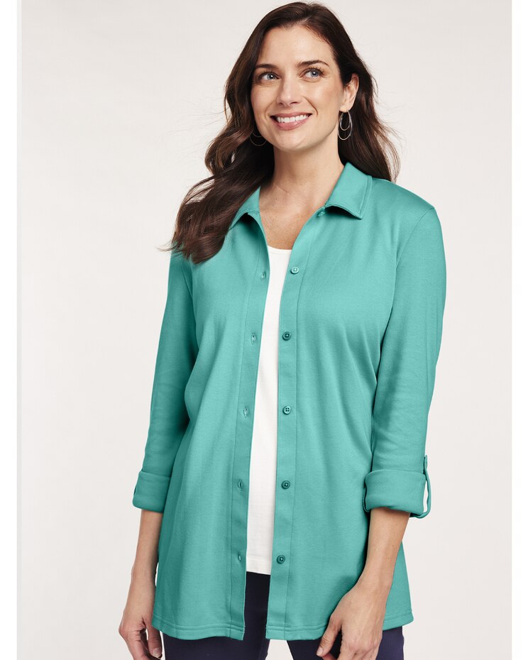 Essential Knit Button Front Tunic image number 1