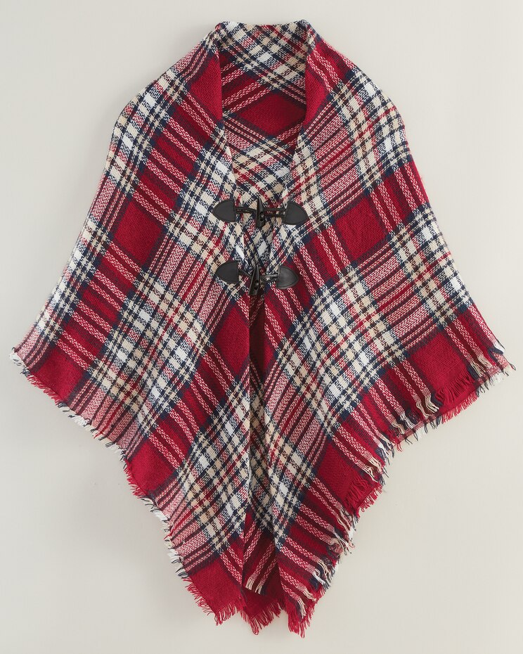 Plaid Poncho image number 1