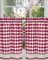 Buffalo Check Window Curtain Tier Pair thumbnail number 1