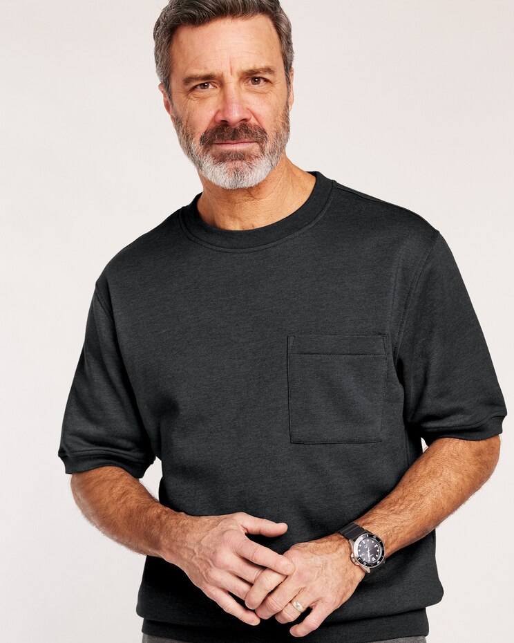 John Blair® Supreme Fleece Short-Sleeve Sweatshirt image number 1