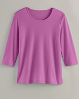 Essential Knit Three-Quarter Sleeve Tee thumbnail number 1