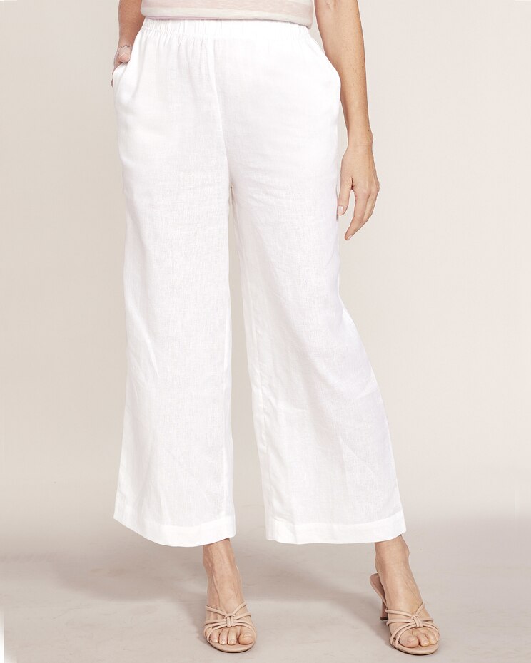 Linen Cropped Pants image number 1