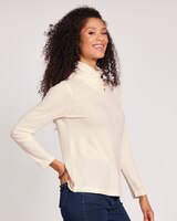 Plush Knit Button Detail Top thumbnail number 3