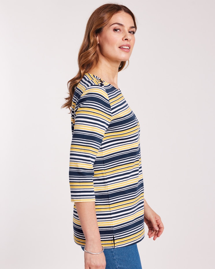 Essential Knit Button-Trim Top image number 3