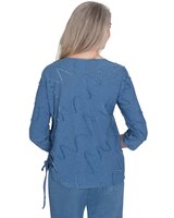 Alfred Dunner® Casual Fridays Diagonal Textured Crew Neck Top thumbnail number 3