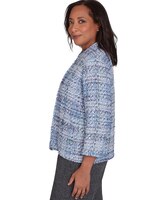 Alfred Dunner® Worth Avenue Eyelash Jacket with Two Pockets thumbnail number 2