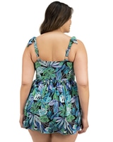 Fit 4 Ur Hips Palms Mesh Shoulder tie Slit Romper thumbnail number 6