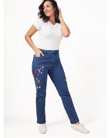 DenimEase™ Embroidered Jeans thumbnail number 1