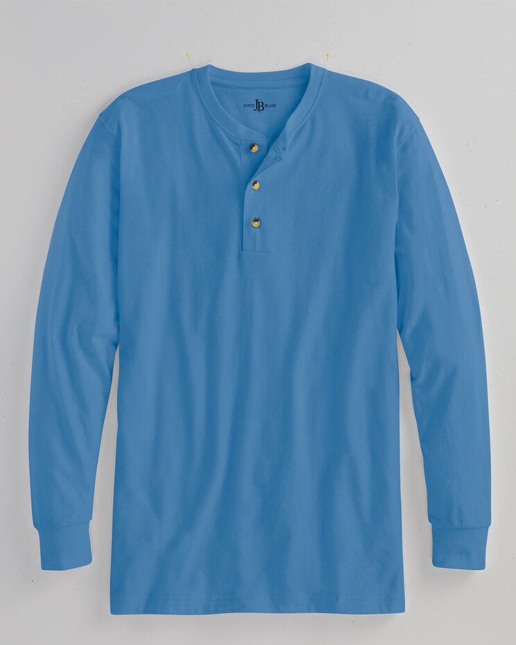 John Blair Everyday Jersey Knit Long-Sleeve Henley image number 1