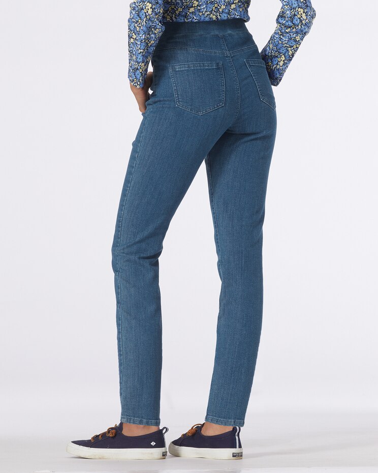 Liberty Knit Denim Slim Pull-On Jeans image number 2