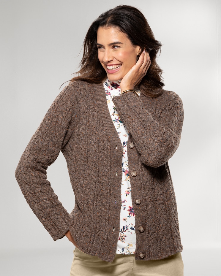 Donegal Braided Cable Cardigan image number 1
