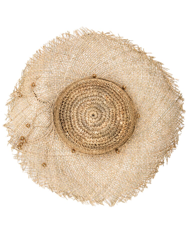 Runaway- Braided Seagrass Round Crown Sun Hat image number 3