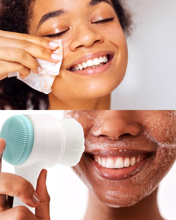 Pursonic Radiant Beauty Bundle: Dual-Sided Facial Cleansing Brush & Makeup Removal Wipes (12 Pack) image number 3