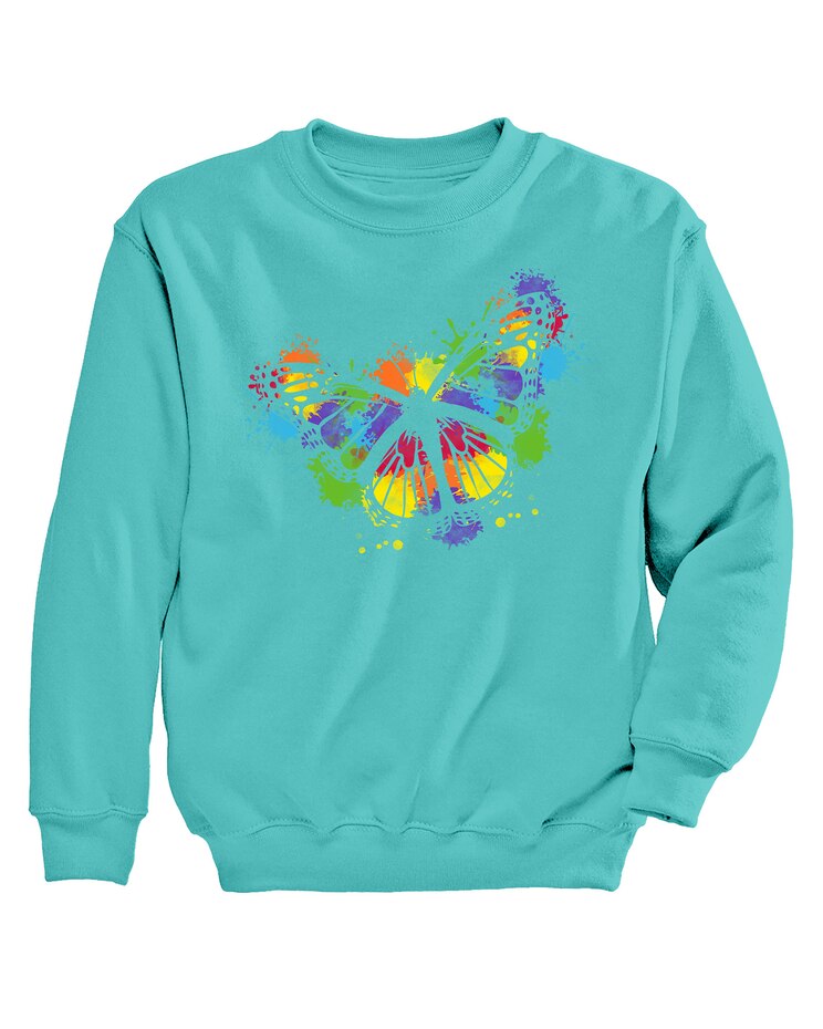 Splatter Butterfly Graphic Sweatshirt image number 1