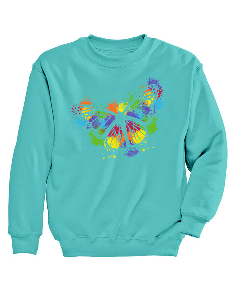 Splatter Butterfly Graphic Sweatshirt