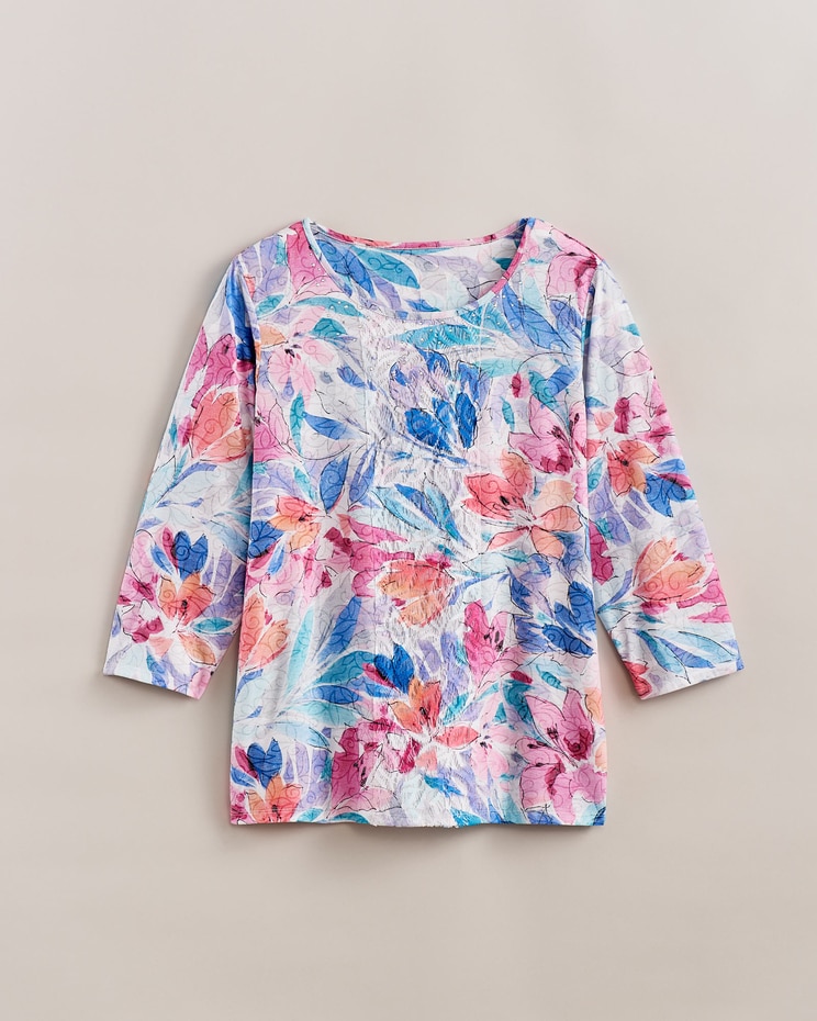 Alfred Dunner® Classic Floral Spray Top image number 2