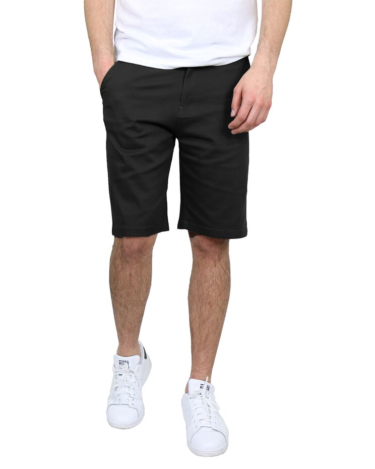 Premium Quality School Uniform Men's Cotton Stretch Slim Fit Chino Shorts image number 1
