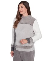 Alfred Dunner® Copenhagen Patchwork Knit Long Sleeve Sweater thumbnail number 3