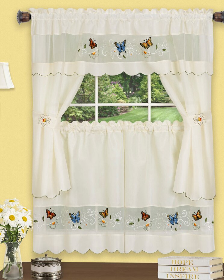 Embellished Cottage Window Curtain Set image number 1