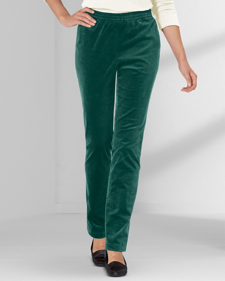 Stretch Wide-Wale Corduroy Pull-On Pants image number 1